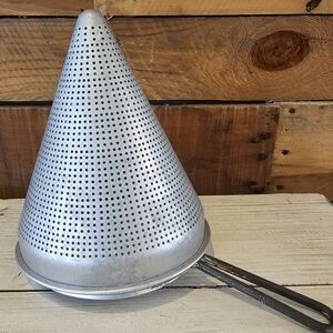 Vintage '50s Wear Ever No. 8 aluminum conical canning sieve